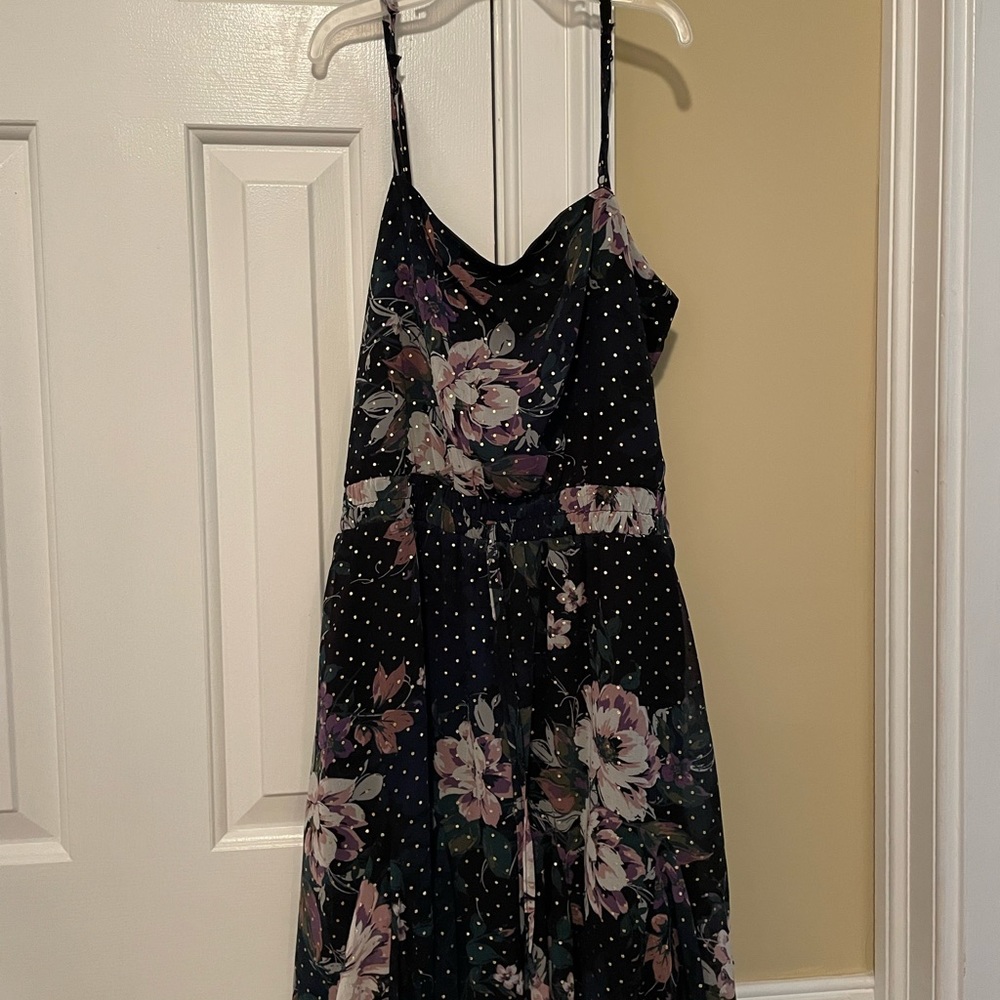 Polka dot floral dress